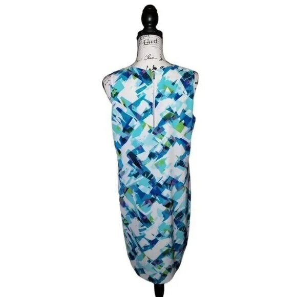 Calvin Klein Bodycon Midi Dress Geo Print - Picture 4 of 12